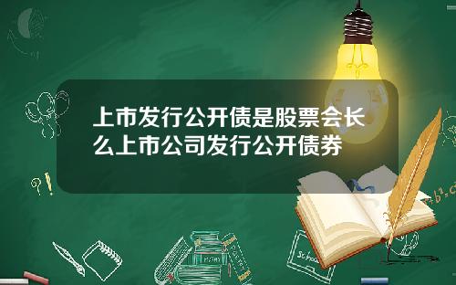 上市发行公开债是股票会长么上市公司发行公开债券