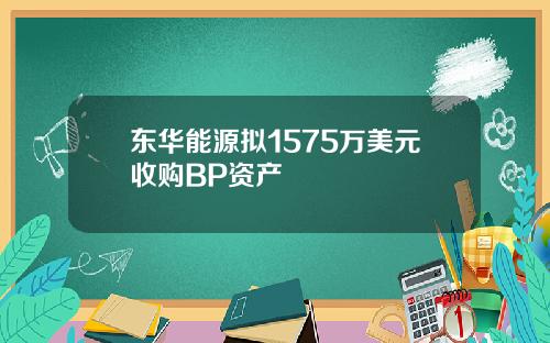 东华能源拟1575万美元收购BP资产