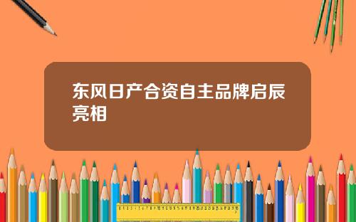 东风日产合资自主品牌启辰亮相