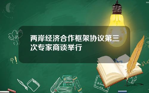 两岸经济合作框架协议第三次专家商谈举行