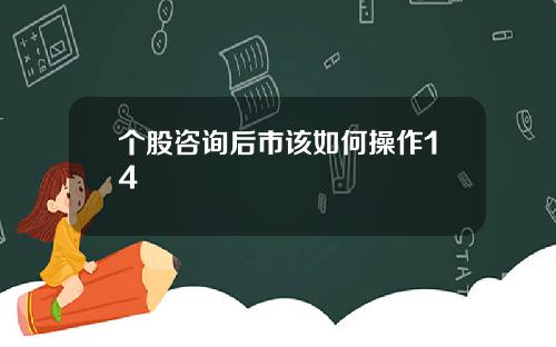 个股咨询后市该如何操作14