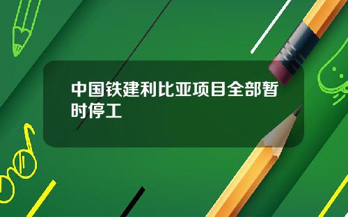 中国铁建利比亚项目全部暂时停工