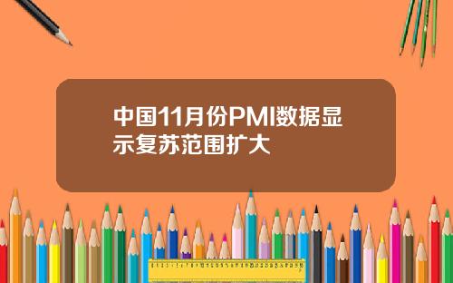 中国11月份PMI数据显示复苏范围扩大