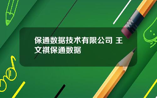 保通数据技术有限公司 王文祺保通数据