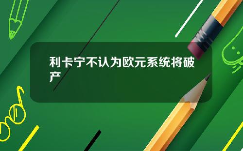 利卡宁不认为欧元系统将破产