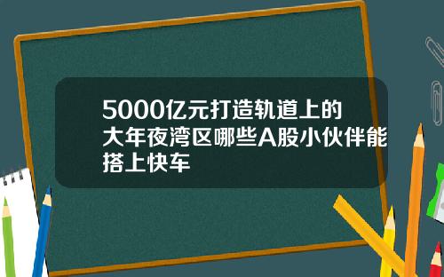 5000亿元打造轨道上的大年夜湾区哪些A股小伙伴能搭上快车