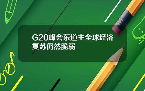 G20峰会东道主全球经济复苏仍然脆弱