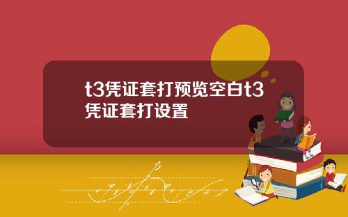 t3凭证套打预览空白t3凭证套打设置