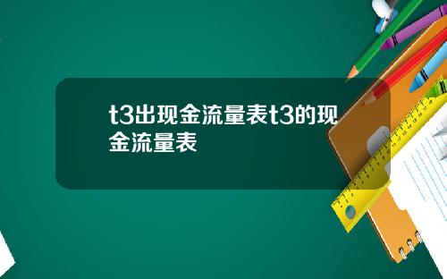 t3出现金流量表t3的现金流量表