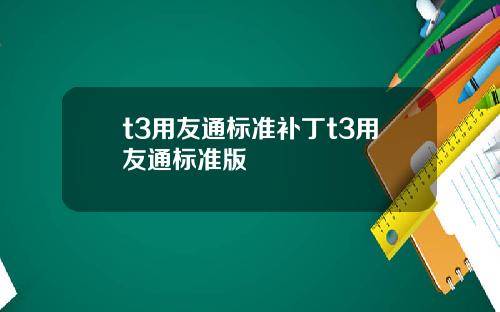 t3用友通标准补丁t3用友通标准版