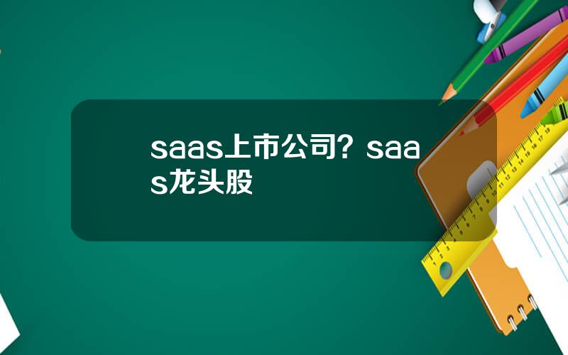 saas上市公司？saas龙头股