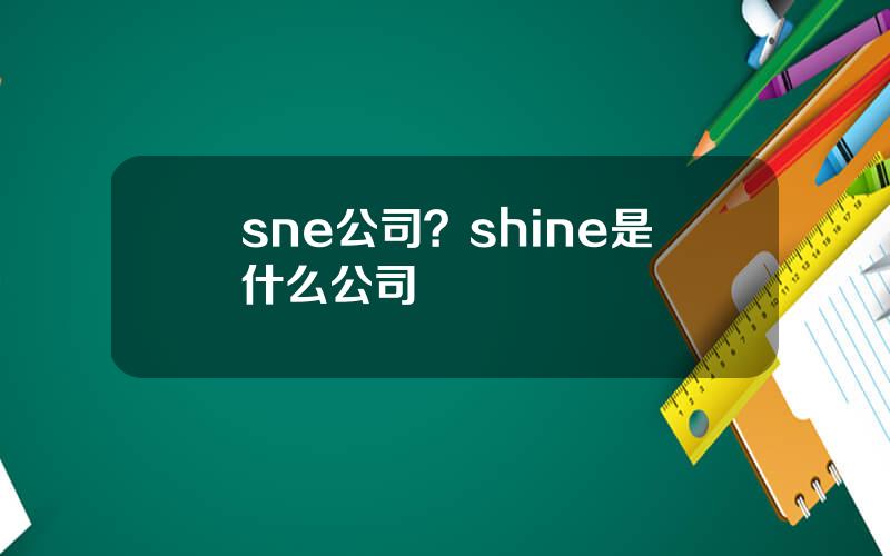 sne公司？shine是什么公司