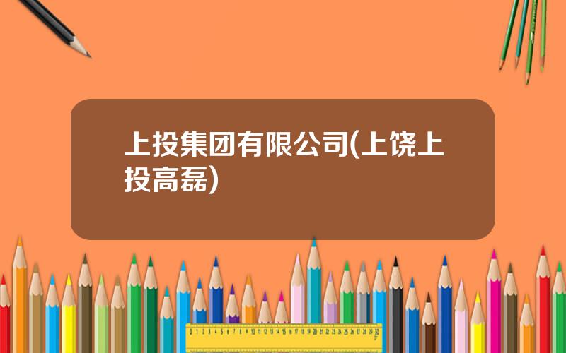 上投集团有限公司(上饶上投高磊)