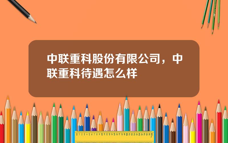 中联重科股份有限公司，中联重科待遇怎么样