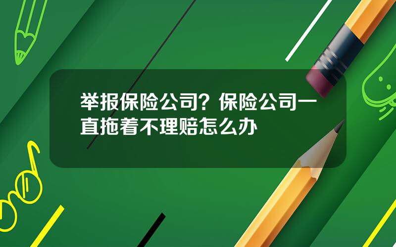 举报保险公司？保险公司一直拖着不理赔怎么办