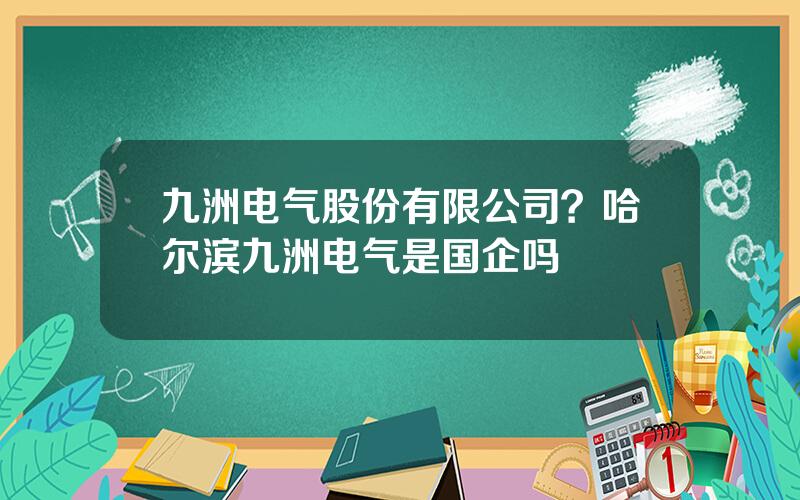 九洲电气股份有限公司？哈尔滨九洲电气是国企吗