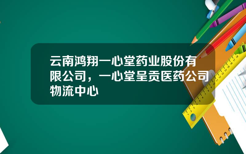 云南鸿翔一心堂药业股份有限公司，一心堂呈贡医药公司物流中心