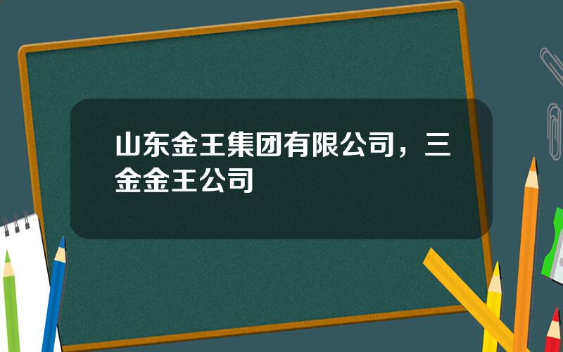 山东金王集团有限公司，三金金王公司